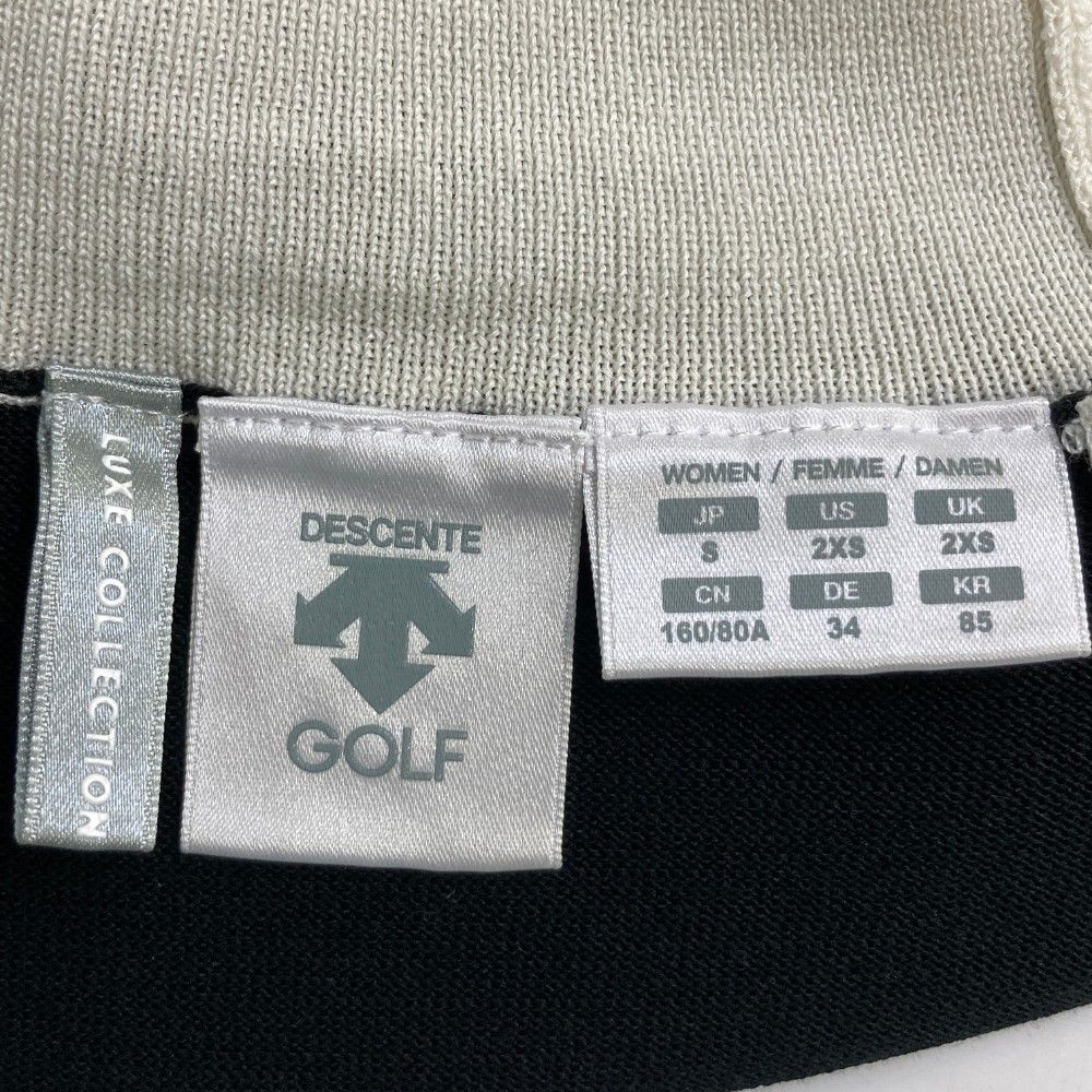 サイズ：S DESCENTE GOLF デサントゴルフ ニットベスト ブラック