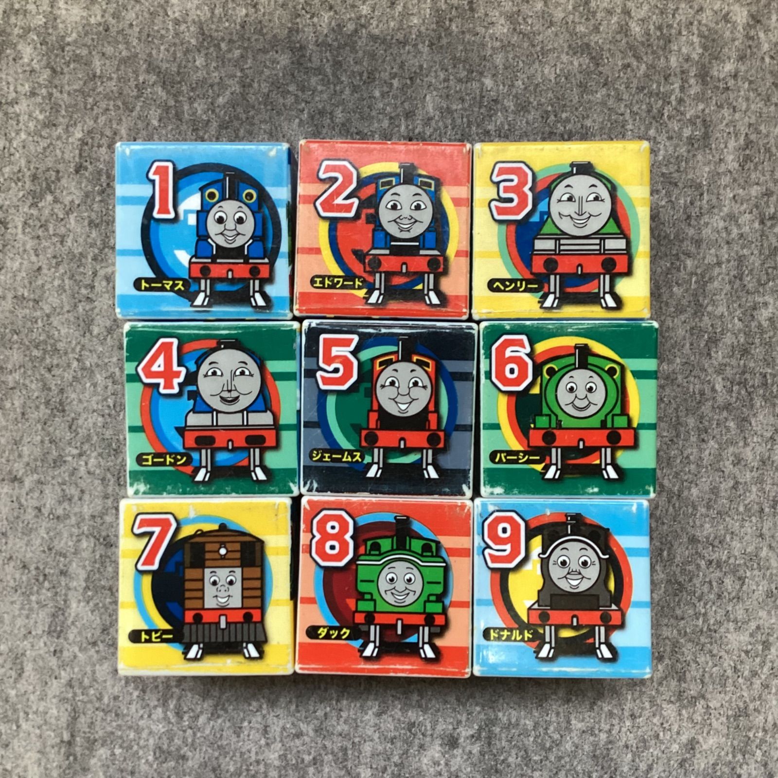 188,トーマス　キューブパズル　9コマ　トレー欠品【現地引き取りのみ】【リユース品】