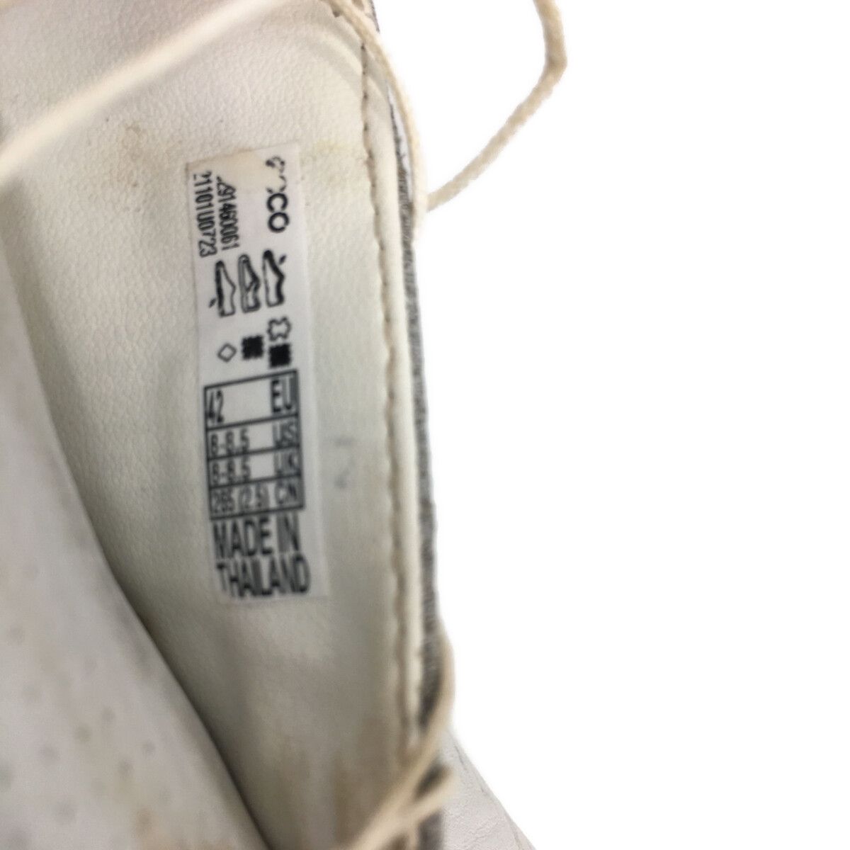 中古 エコー ecco ゴルフシューズ 42 26cm 白 ホワイト エススリー