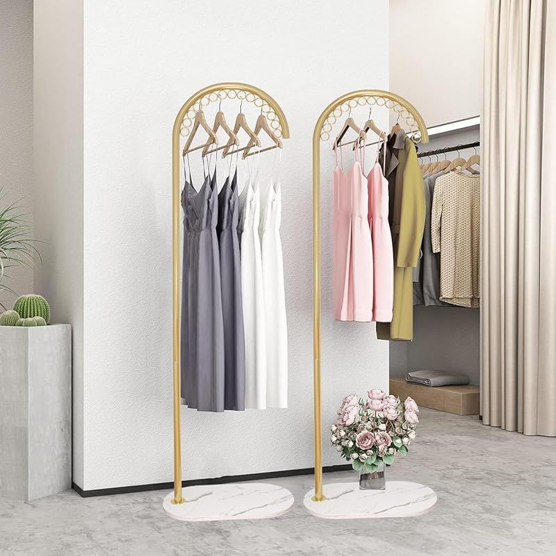 新しい未使用 ハンガーラック 多機能 多層金属 キャスター付き