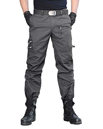 [TACVASEN] アウドトアウェア メンズ 作業用 サバゲー 春服 ストレート 釣りウェア 裾ジップ スキーパンツ 耐磨耗 ミリタリー グレー 3XL M_グレー TACVASEN アウドトアウェア メンズ サバゲー 春 ストレート