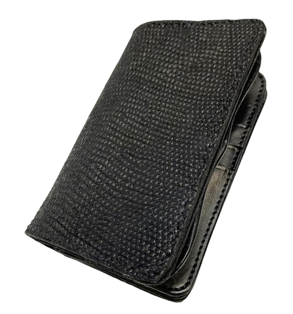 フラットヘッド THE FLAT HEAD レザー ミドルウォレット 折財布  黒  小銭入れ有り カードポケット有り 札入れ有り リザード系 財布・ケース メンズ財布 ブラック 101wal-36