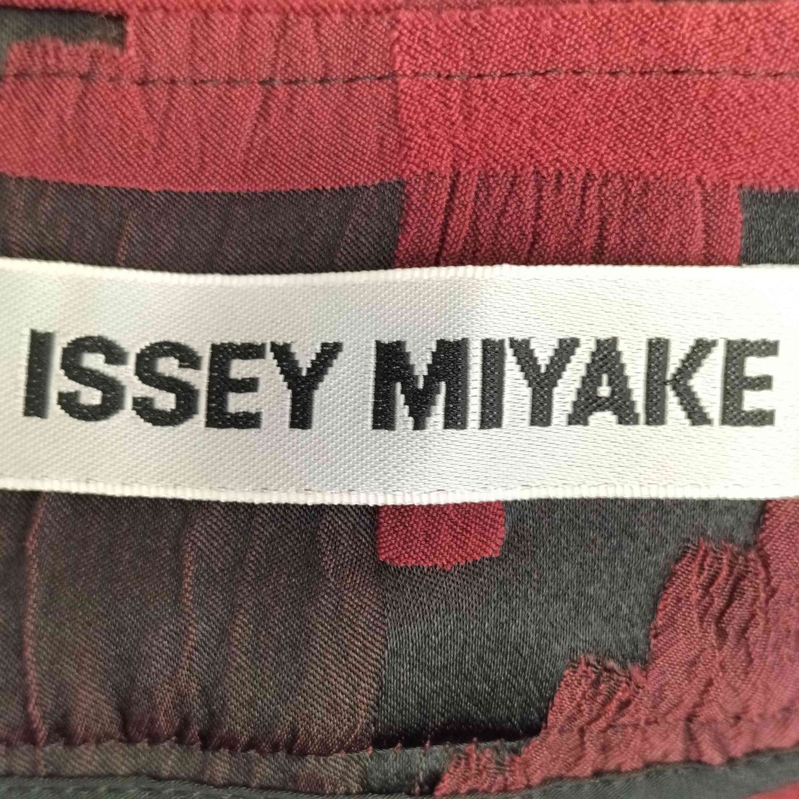 筆タグ ISSEY MIYAKE イッセイミヤケ 総柄 ワイド パンツ プリーツプリーズ イッセイミヤケ ワイドパンツ PP11-JF415