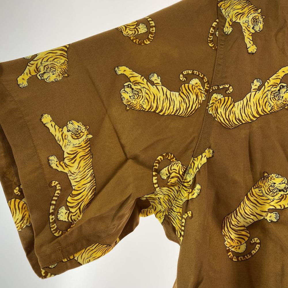 WACKO MARIA(ワコマリア) / アロハシャツ/L/レーヨン/パープル/総柄/虎