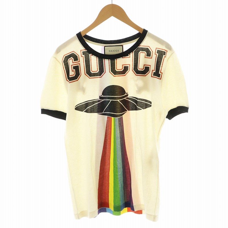 GUCCI グッチ Tシャツ・カットソー ベージュ L 4103625E0174 GUCCI（グッチ） | Tシャツ・カットソーの古着・中古通販