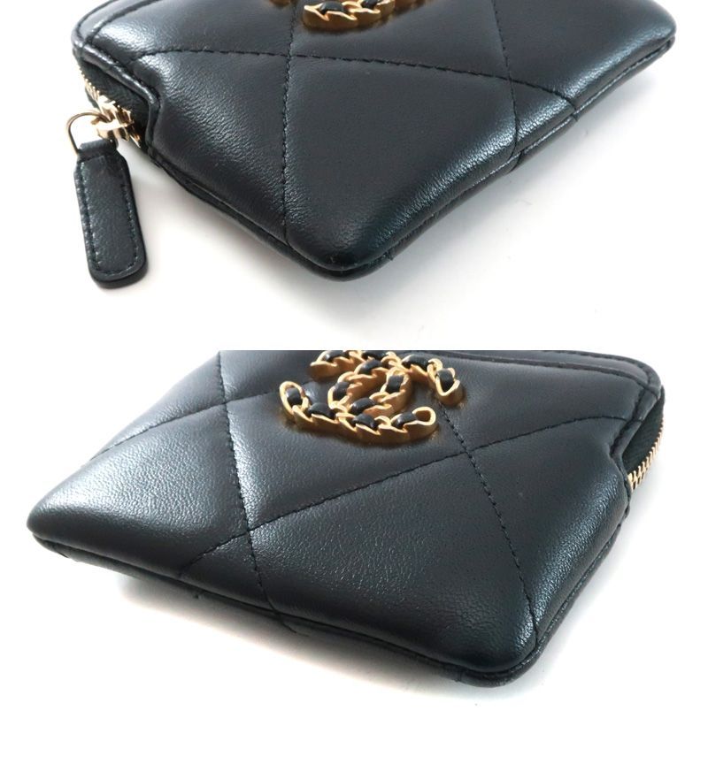 CHANEL☆シャイニー ラムスキン 19 ジップ コインパース (CHANEL