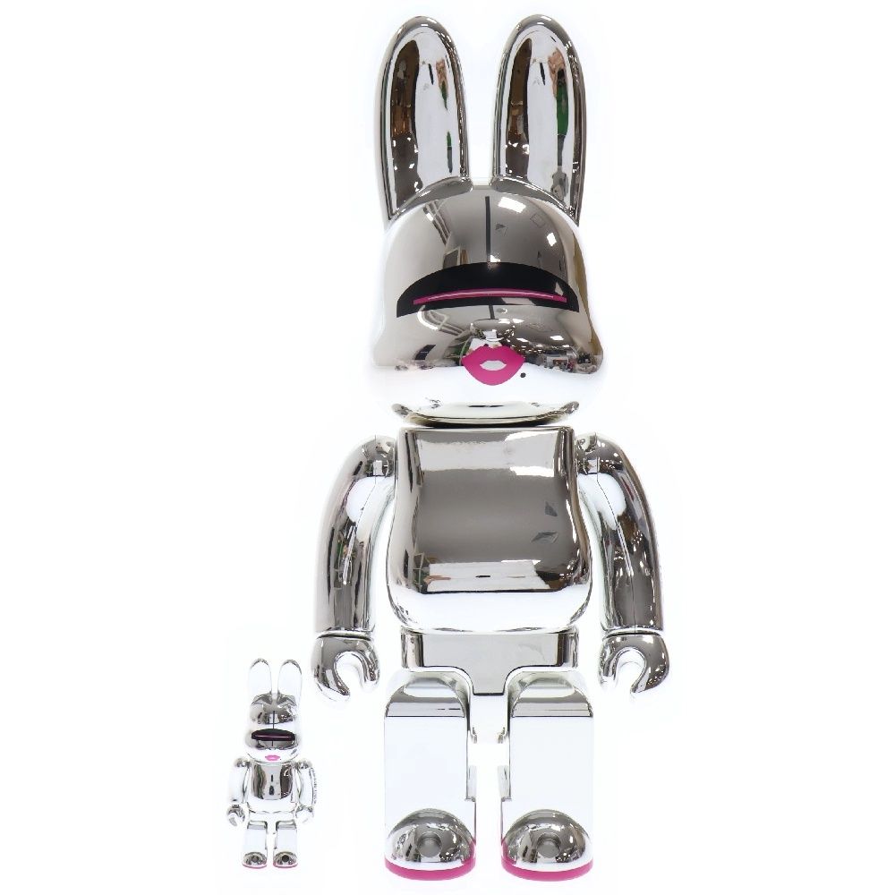 MEDICOM TOY (メディコムトイ) R@BBRICK SORAYAMA 100% u0026 400% ラブリック ベアブリック 人形 フィギュア シルバー
