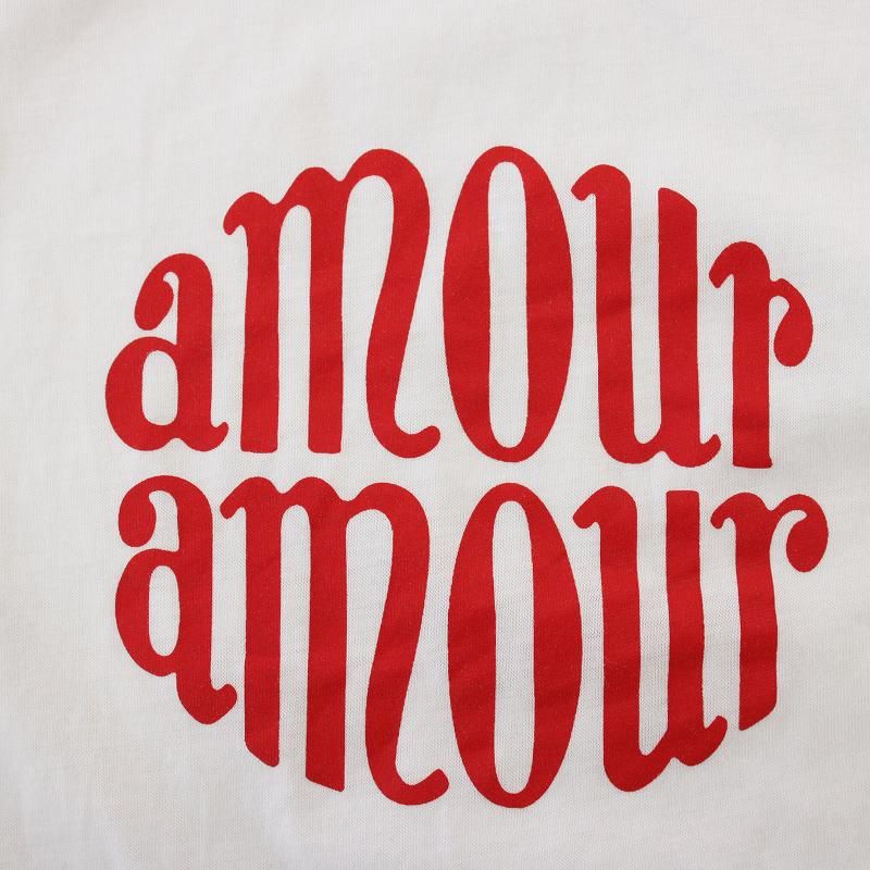 パトゥ PATOU amour amour Tシャツ 21AA3-JE033-99 半袖 ロゴ S 白 ホワイト /☆G43 レディース パトゥ PATOU amour amour Tシャツ 21AA3-JE033-99 半袖 ロゴ S