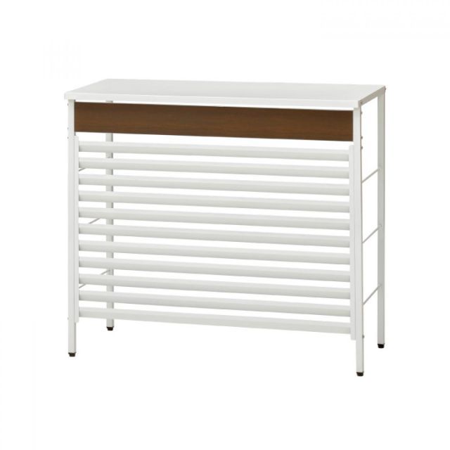 タカショー TAKASHO 美WOOD 室外機カバー ホワイト×ブラウンウッド A BEW-ST04BRW 屋外 エアコン