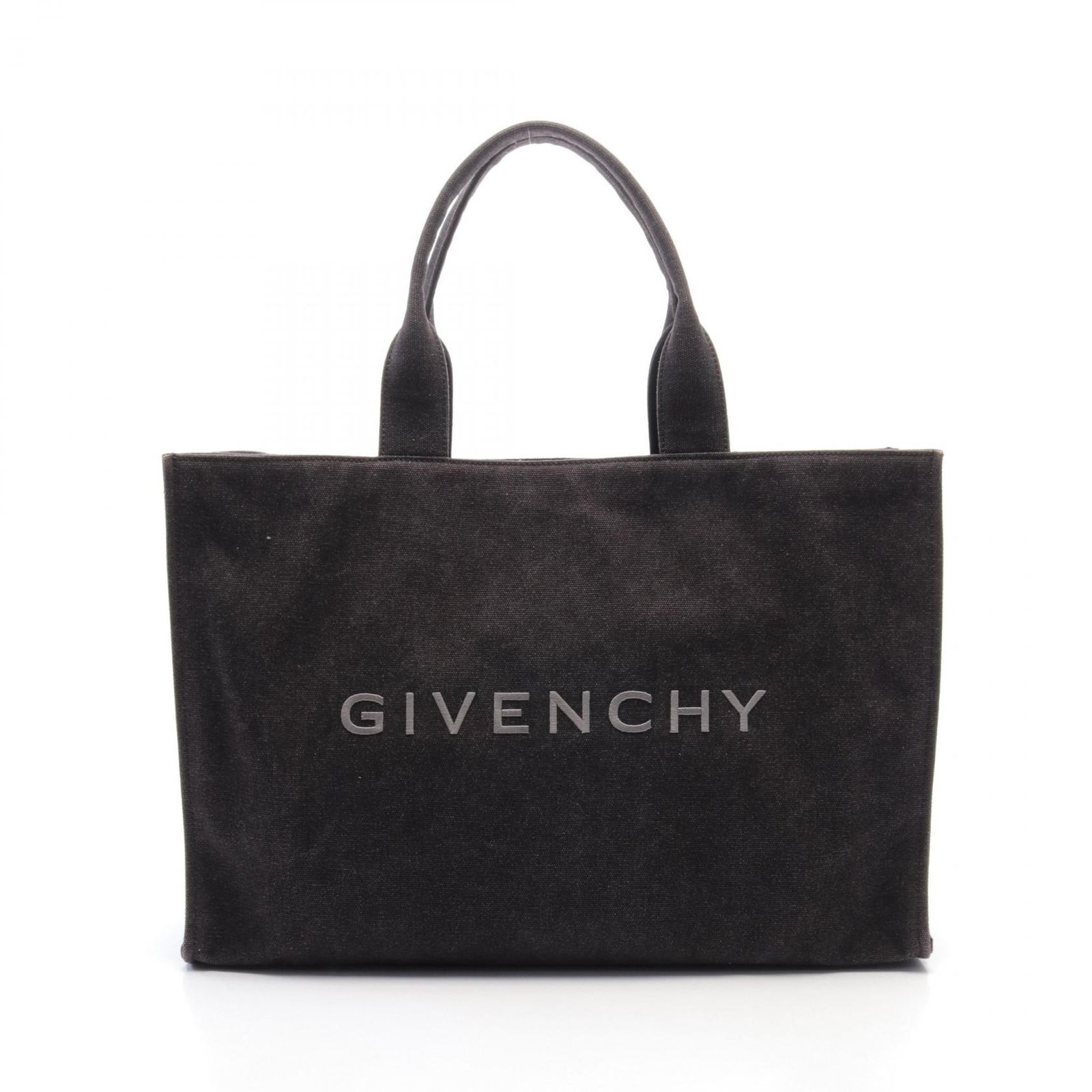ジバンシィ GIVENCHY トートバッグ BK50DXK1Y2-001 ブラック キャンバス ロゴトートバッグ メンズ Used B