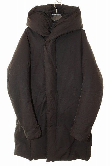 アタッチメント ATTACHMENT 19AW Pe Ny PEACHSKIN HOODED DOWN COAT BLACK SIZE2 AC93-228 ピーチスキン フーデッド ダウン コート ブラック ブランド古着ベクトル 251025