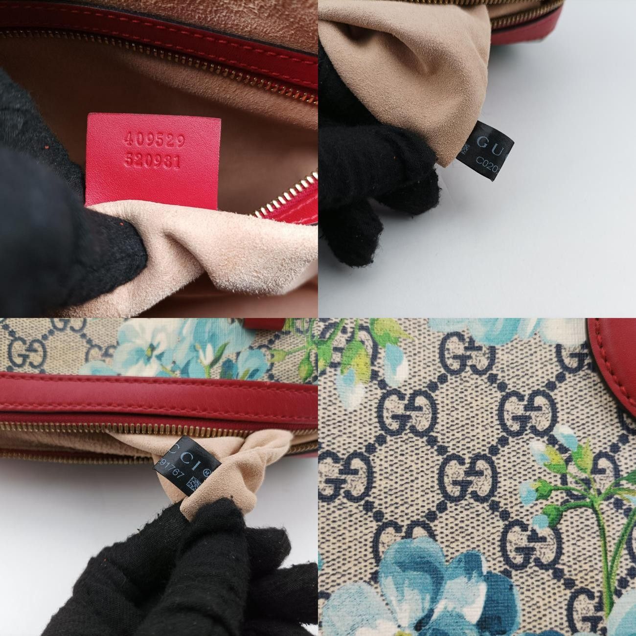 グッチGucciGGスプリームベージュ×ブルー×マルチ