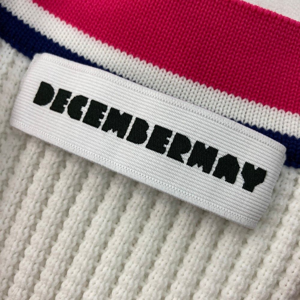 サイズ：M DECEMBERMAY ディセンバーメイ  ニットベスト  ホワイト系 [240101429641] ゴルフウェア レディース ストスト サイズ：M DECEMBERMAY ディセンバーメイ ニットベスト ホワイト
