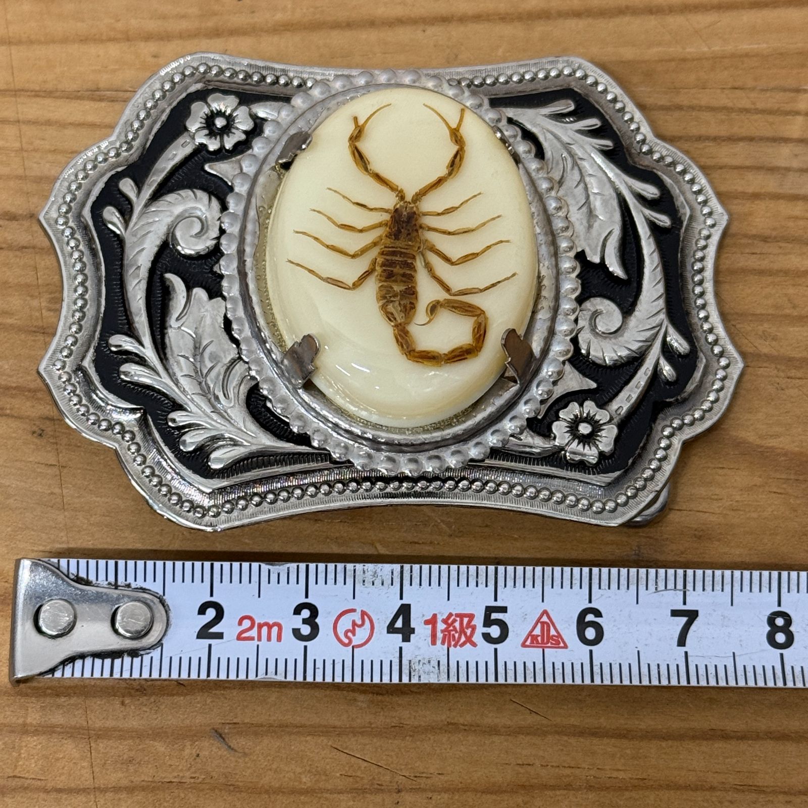 蠍 サソリ スコーピオンデザイン パイソンベルト バックル 標本