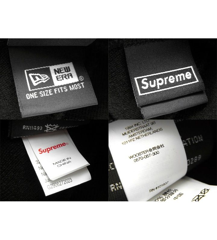 シュプリーム Supreme × ニューエラ New Era 23AW 【 S Logo Beanie  Black 】 S ロゴ 刺繍 ビーニー ニット キャップ n6936