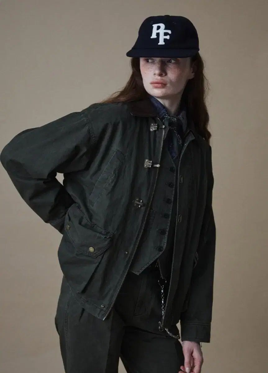 s ペンフィールド シグネチャー 運命の コットン ワーク ジャケット オリーブ