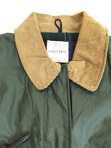 レディース 古着 80s USA製 WoolRich 裏地 チェック 比翼 オイルド 