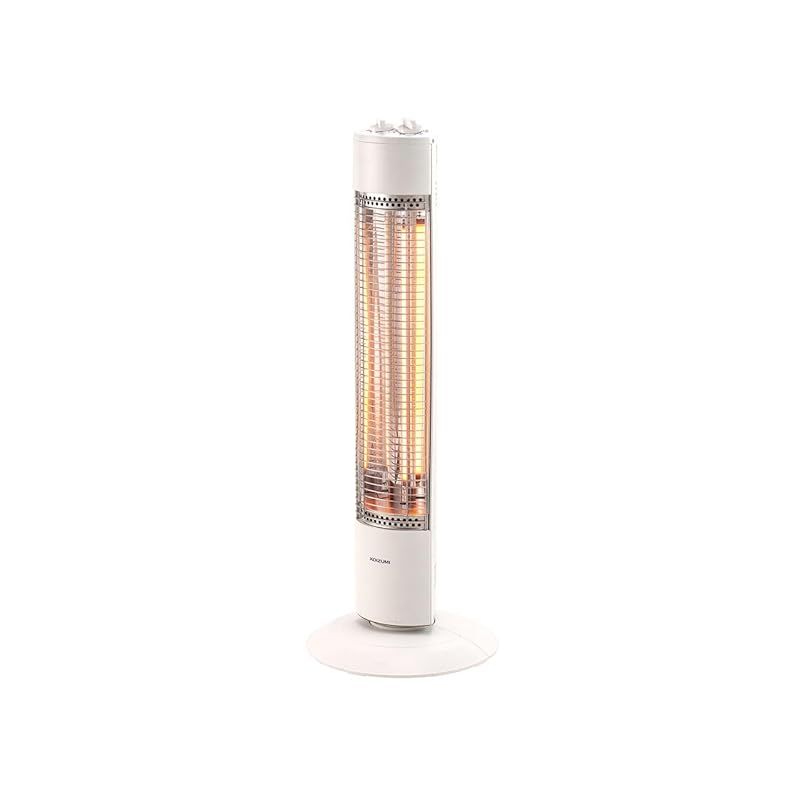 コイズミ グラファイトヒーター 900|450W オフタイマー付き 自動首振り ホワイト KKS-0937|W 0
