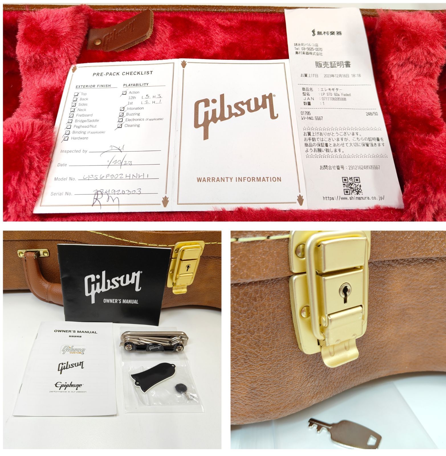 購入後未使用 レザーハードケース付き】ギブソン Gibson Les Paul Standard 60s Faded Vintage Cherry  Sunburst （SNA）024081500251008AZ - メルカリ