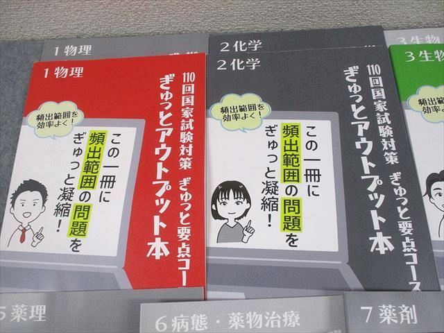 薬学ゼミナール 第110回 薬剤師国試対策 ぎゅっと要点コース ぎゅっとアウトプット本2025年合格目標 状態良い9冊 103L3D 薬学ゼミナール 第110回 薬剤師国試対策 ぎゅっと要点コース