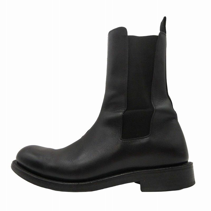 美品 Balmain 黒 レザー サイドゴアブーツ　サイズ41 BALMAIN ブラックレザー サイドゴアブーツ41