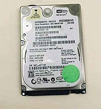  【中古】「非常に良い」Western Digital wd2500bevs Scorpio 250?GB 400?RPM 2.5で。ノートブックSATAハードドライブ 内蔵型ハードディスクドライブ
