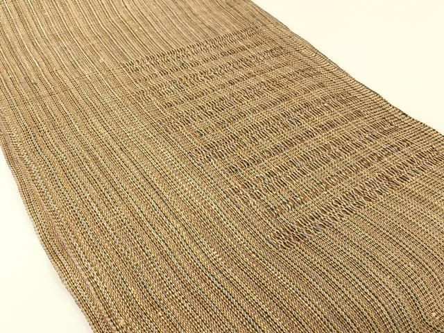 平和屋着物 夏物 八寸名古屋帯 縞 長尺 麻 AABA2542np