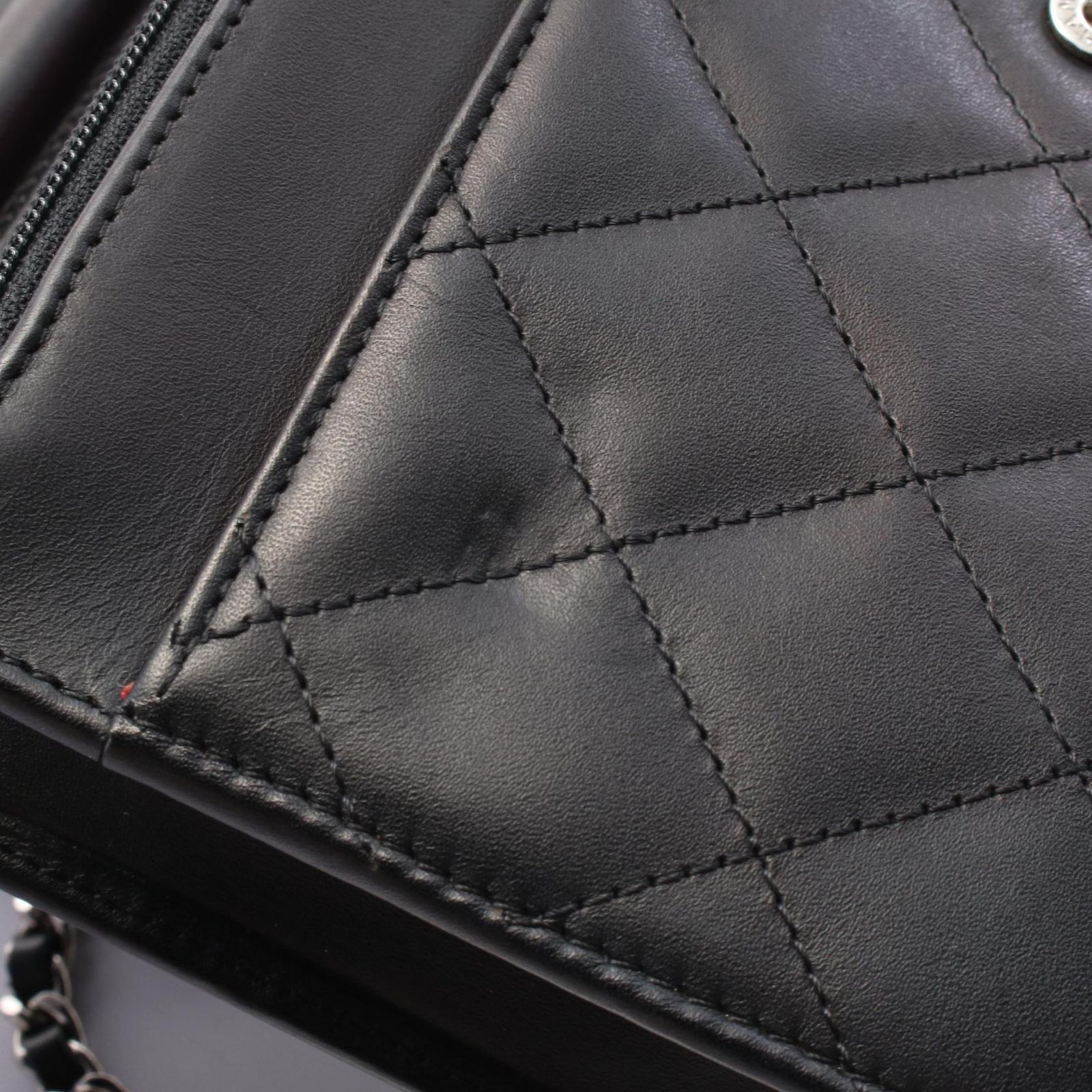 シャネル CHANEL ショルダーバッグ カンボンライン A46646 ブラック