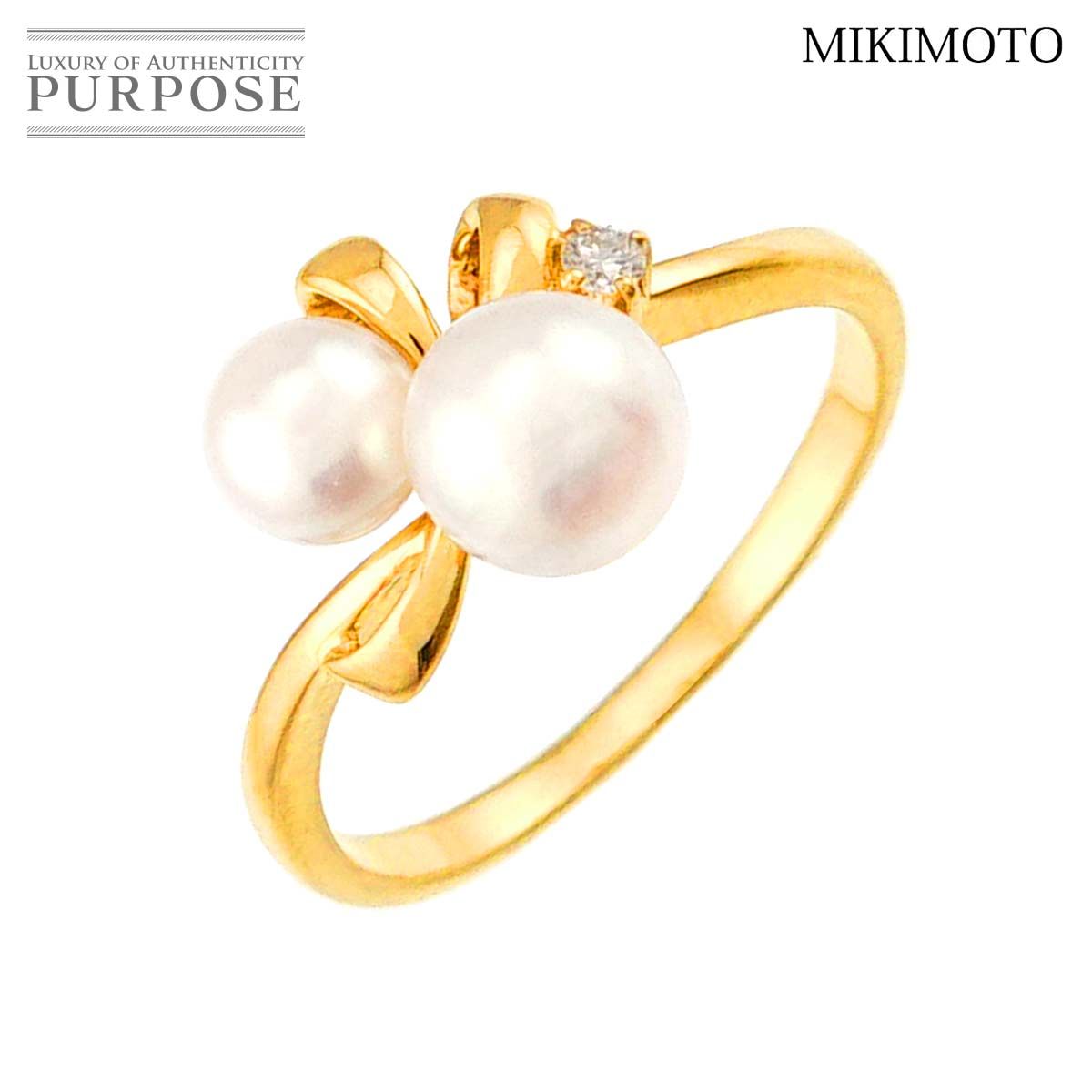 MIKIMOTO Ptアコヤ本真珠指輪 8.2㎜ 慶事弔事両用 #15 美品 lemeilleur_lel215