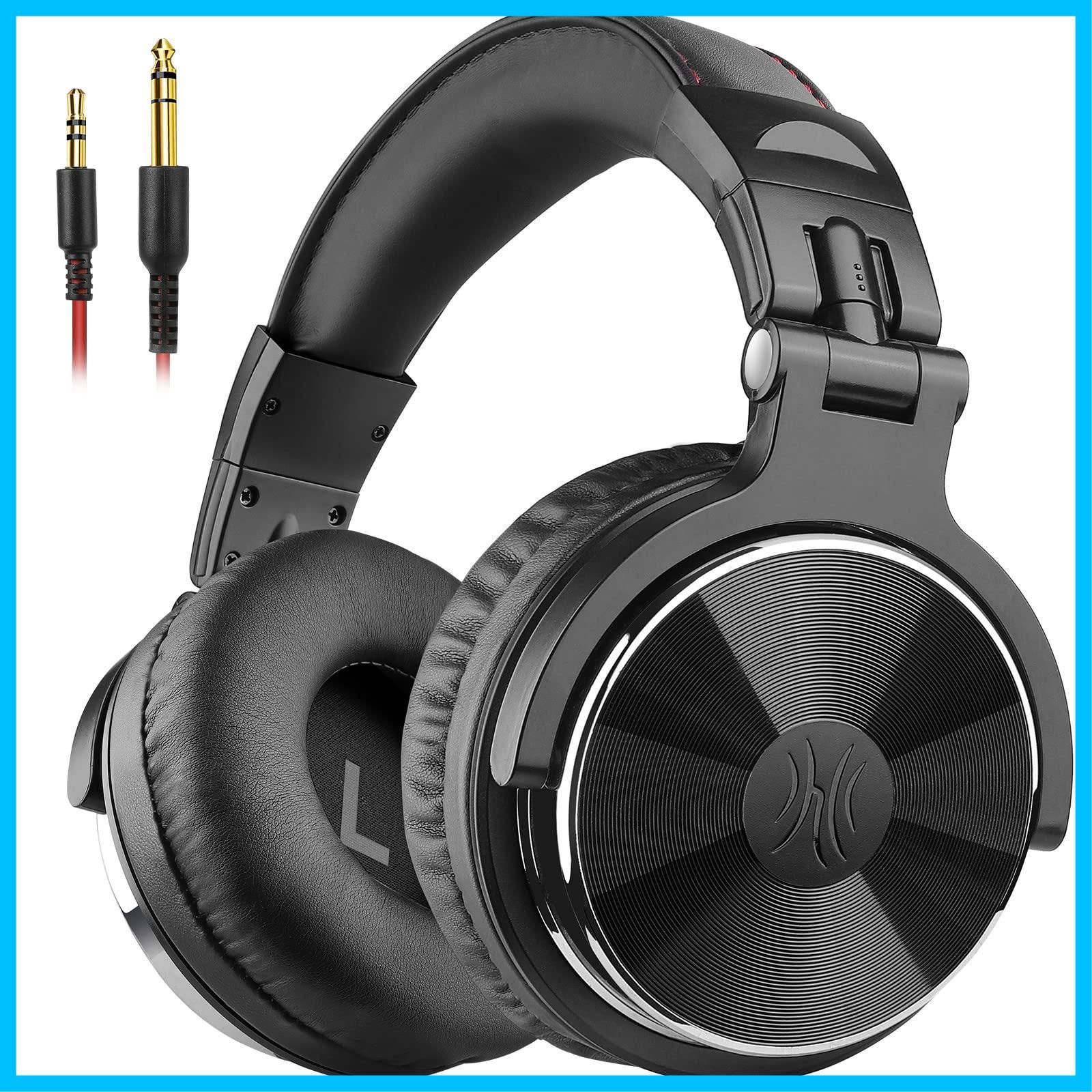 【速発送】OneOdio Pro 10 オーバーイヤー ヘッドホン 有線 低音 ヘッドフォン 50mm ドライバー 6.35 u0026 3.5mm ジャック DJ モニター ヘッドホン レコーディング ミキシング スタジオモニタリング ギ