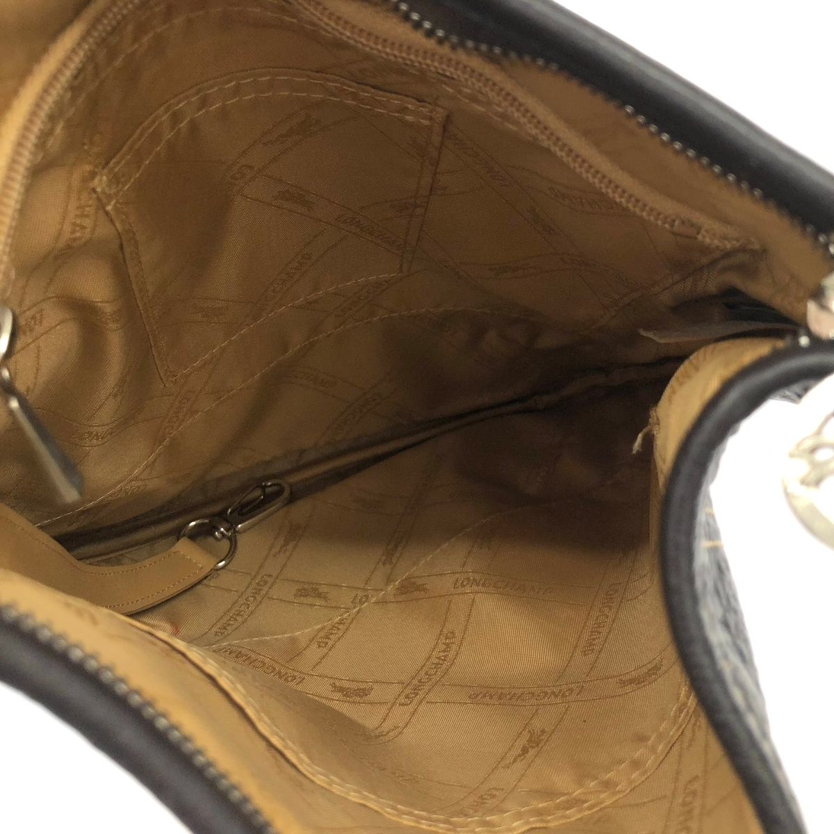 LONGCHAMP ロンシャン ショルダーバッグ レザー ブラウン レディース