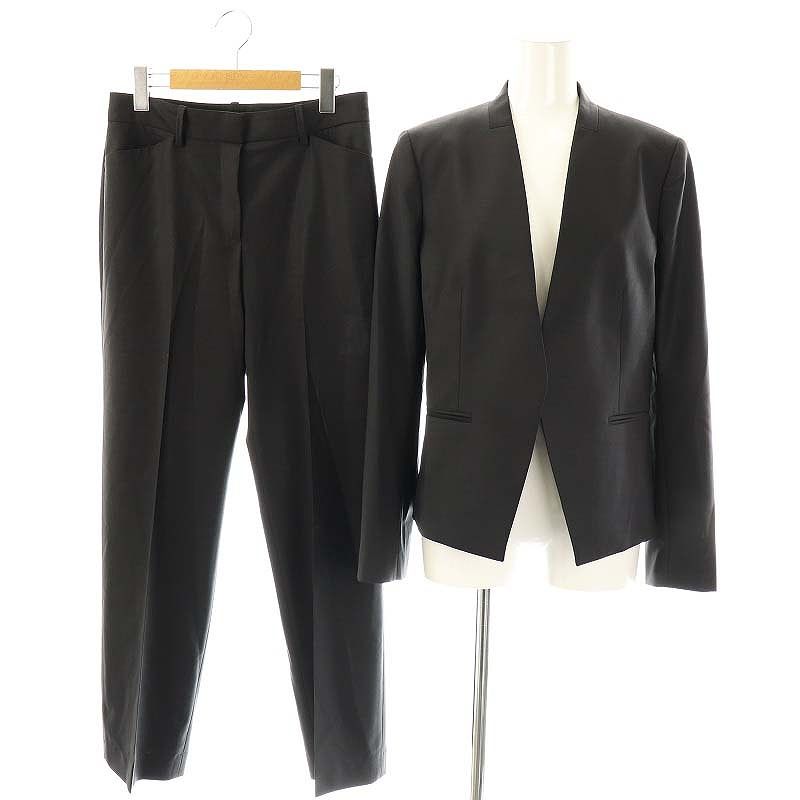セオリーリュクス theory luxe EXECUTIVE DONNA3 LULI スーツ セットアップ テーラードジャケット スラックスパンツ ウール 038 黒 |MI OS