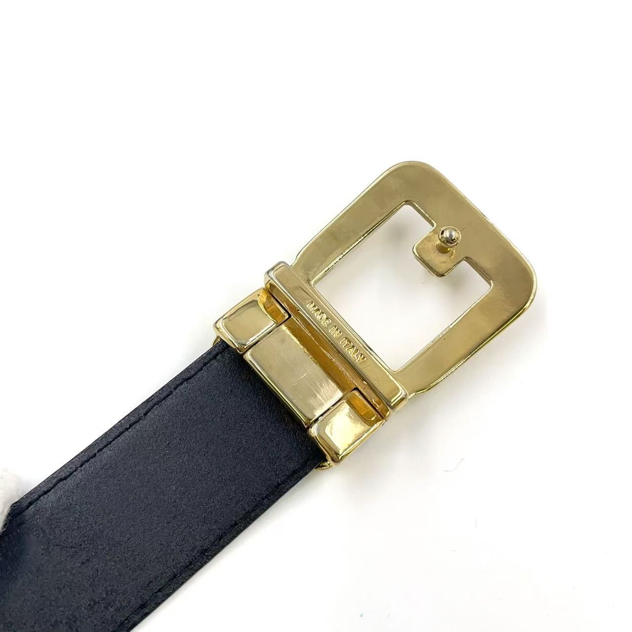 【極美品】givenchy ジバンシー　レザー ベルト ゴールド　ライオン ジバンシー】ベルト レザー ロゴバックル ゴールド ブラック