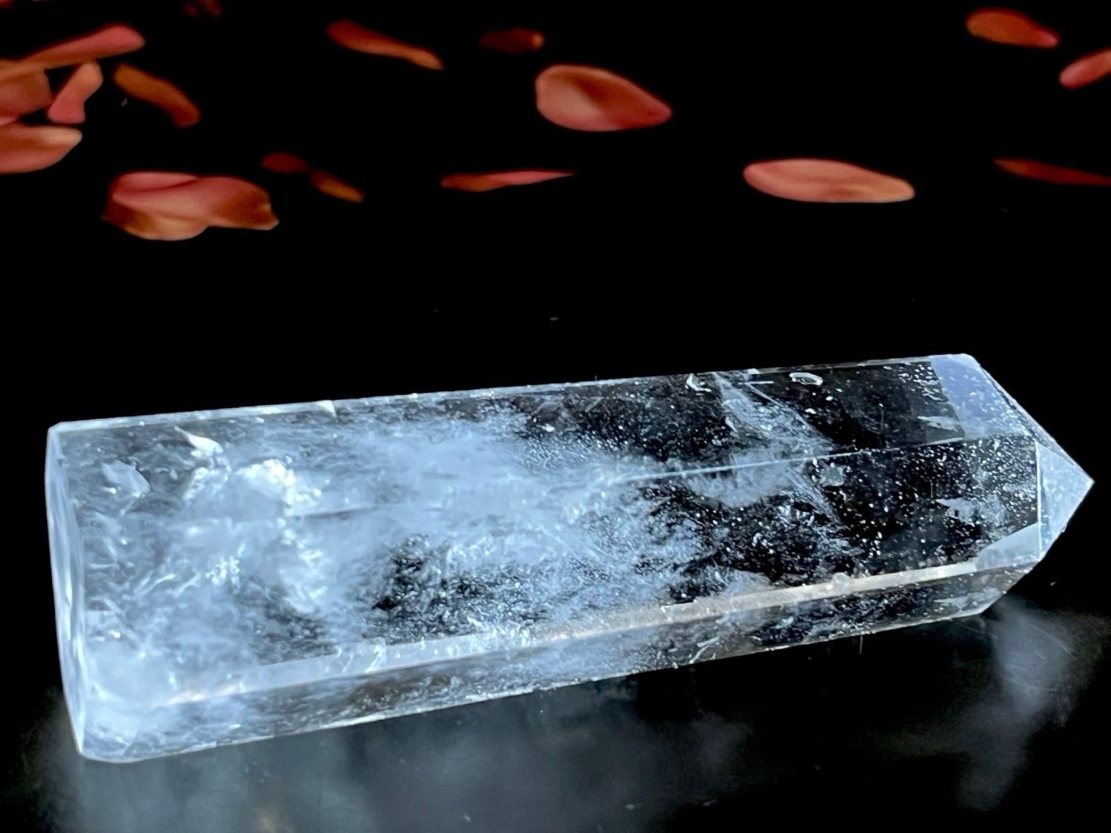 エンジェルブレッシングクォーツ　虹入り　ポイント  水晶　クリスタル　原石 エンジェルブレッシングクォーツ 虹入り ポイント 水晶