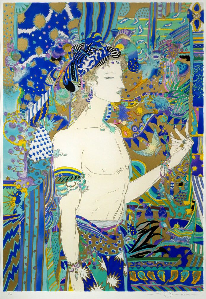 天野 喜孝 PRINCE シルクスクリーン版画 直筆サイン入り 保証書付き 日本イラスト界の第一人者 小竹美術