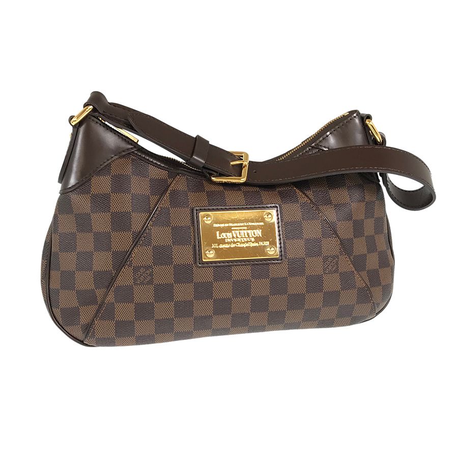 ルイ・ヴィトン LOUIS VUITTON ダミエ テムズPM N48180 ブラウン PVC