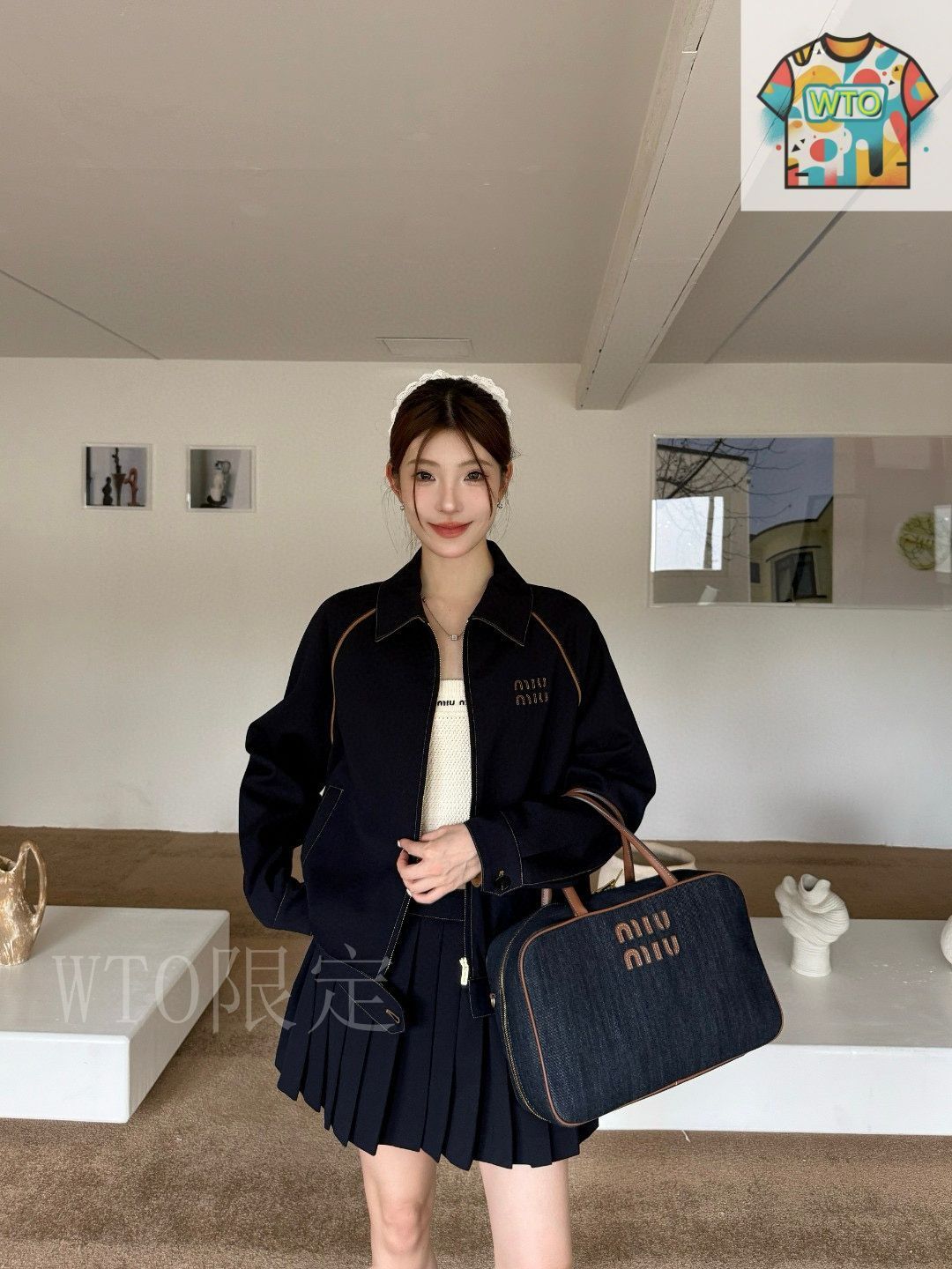 miumiu セット価格　スカート とジャケット 今日特価】miumiu ミュウミュウ コート＋スカート セット-1