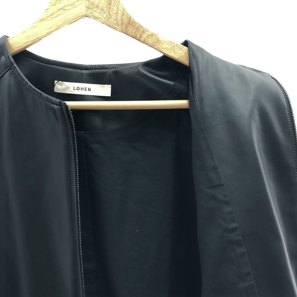 新品】 LOHEN / ローヘン | ビックカラー 2way エコレザー ブルゾン