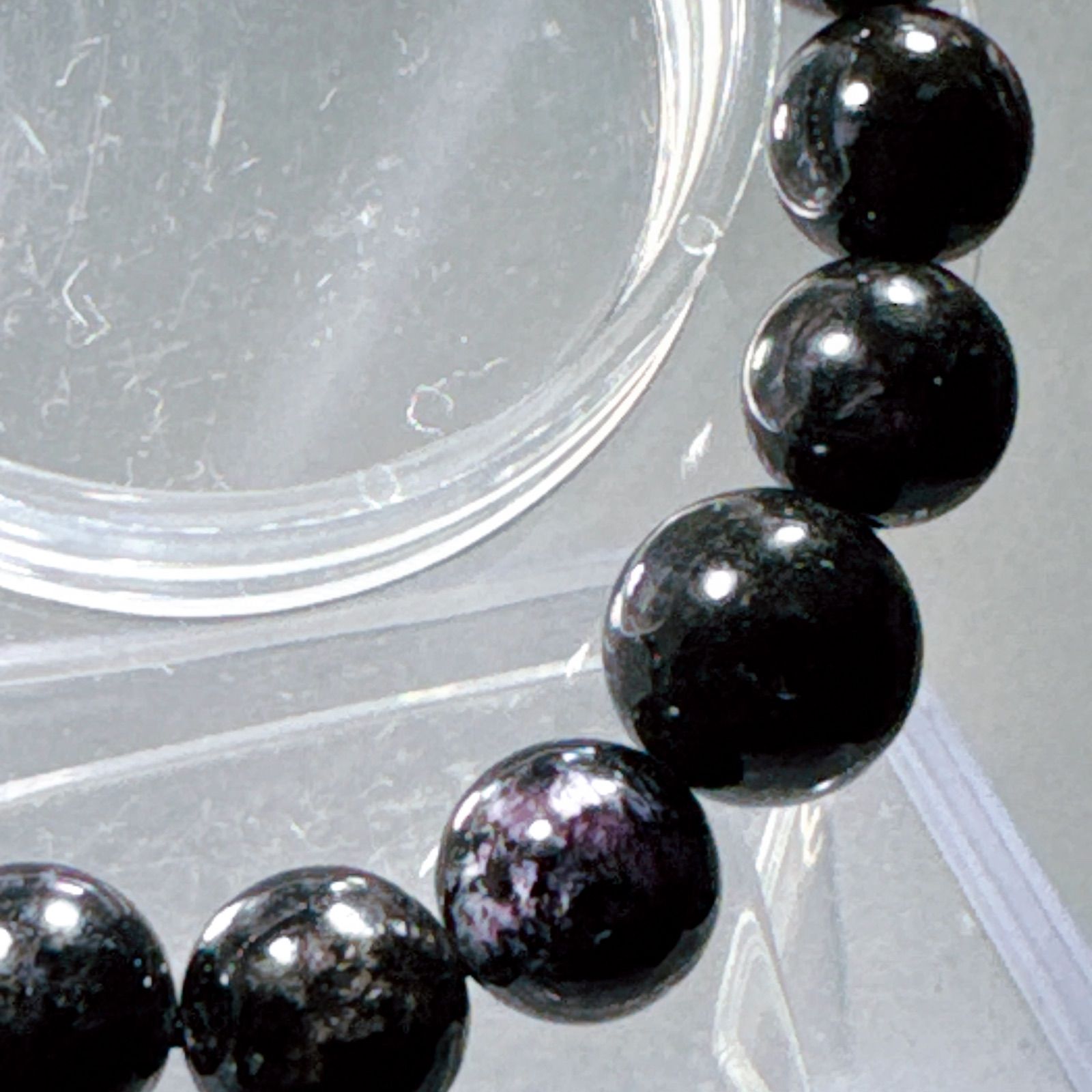 ブラックスギライトブレスレットNO25-2383