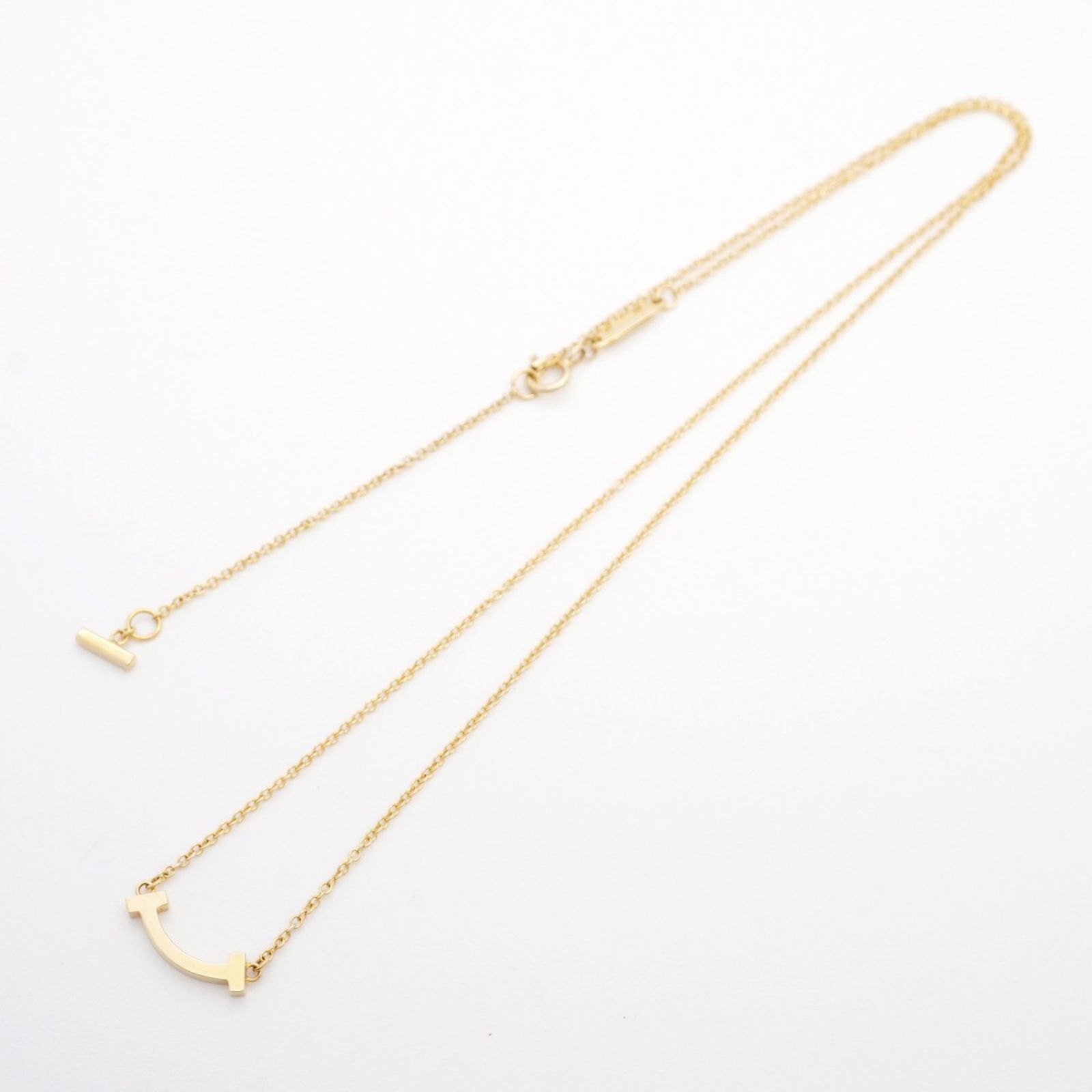 ティファニー、Tスマイルミニ18KYG Tiffany & Co. - ティファニー Tスマイル ミニ ネックレス K18