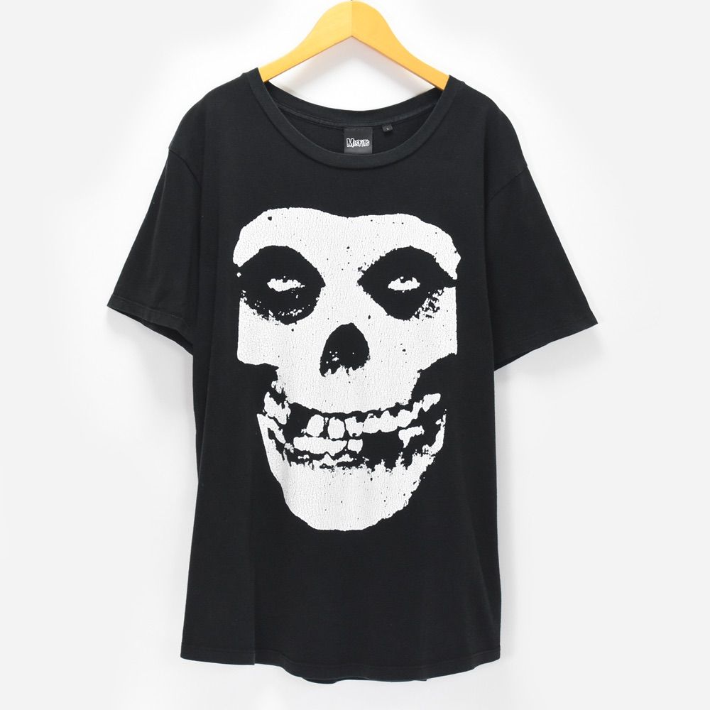 Misfits スカルプリント バンドTシャツ 黒 Misfits スカルデザイン