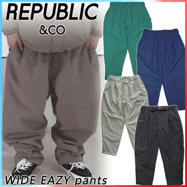 23-24 REPUBLIC u0026CO/リパブリック WIDE EAZY pant メンズ レディース ワイドイージーパンツ スノーボードウェア スノーウェアー 2024 型落ち