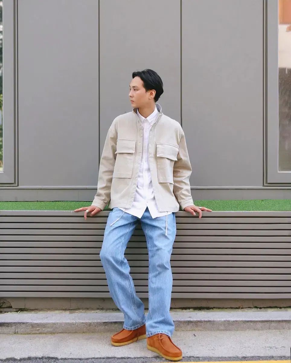 【雷市場（ポンジャン）商品韓国直送】 Curly (カーリー) 砂の ミリタリー ブルゾン 3 サイズ （ 100 ー 105 ）