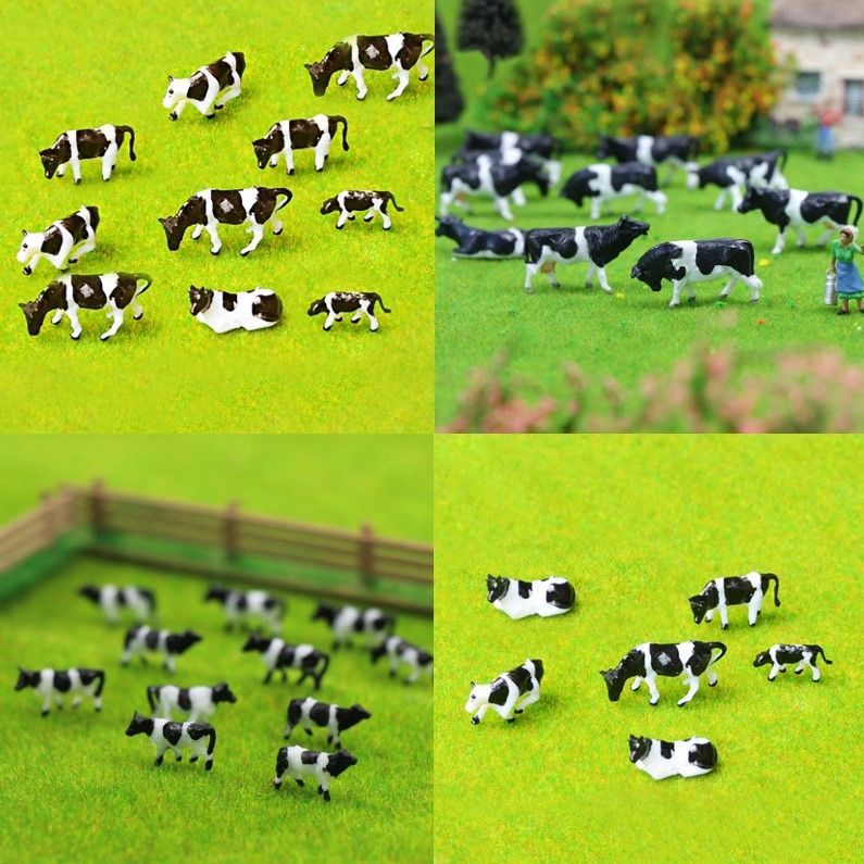 最短当日発送 ミニチュア ジオラマ 動物 フィギュア Nゲージ 1/150 牛