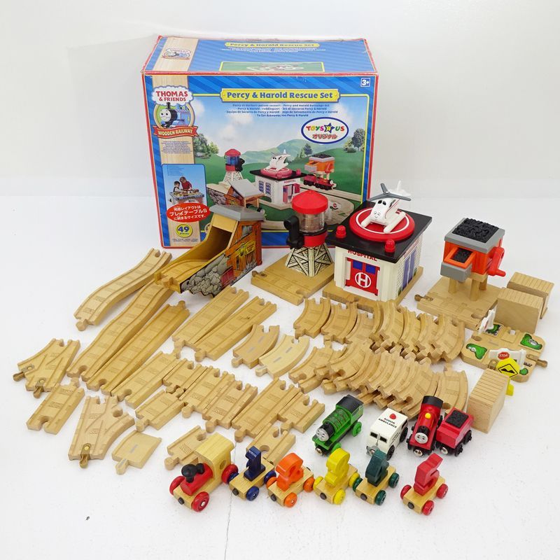 木製トーマス パーシーとハロルドのレスキューセット