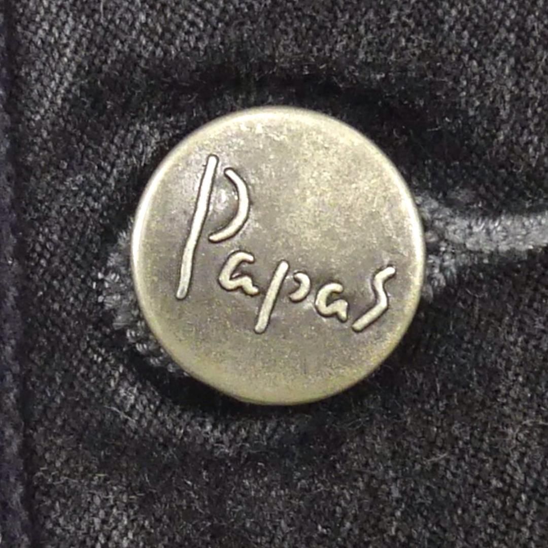 used Papas パパス カバーオールデニムコート　ジャケット Papas パパス カバーオール デニムジャケット L 古着 黒 TN1797