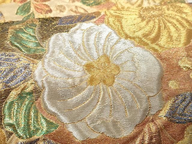 平和屋着物○六通柄袋帯 ふくれ織 辻が花 金銀糸 正絹 逸品 CAAY9291yk