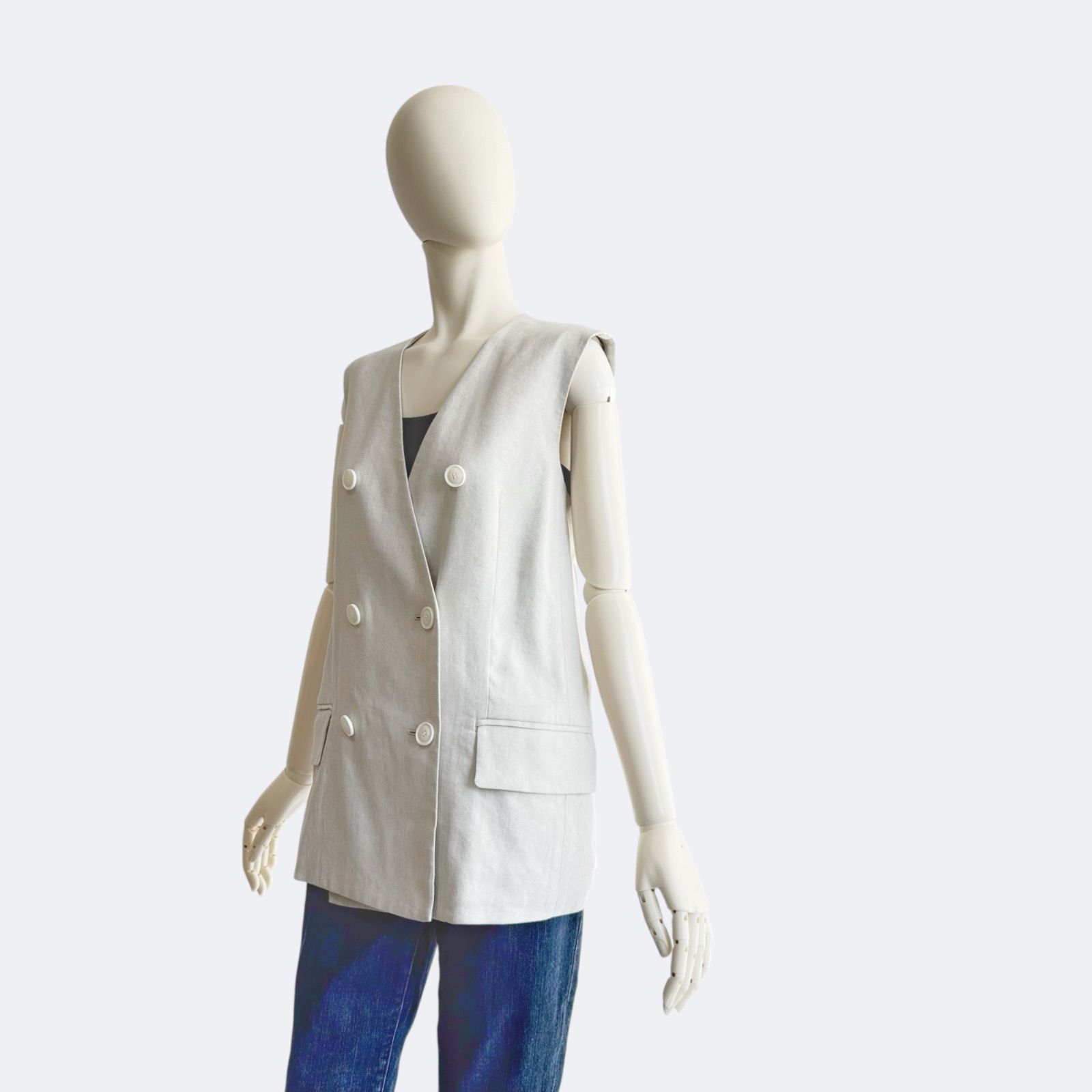 ESTNATION エストネーション リネンダブルベスト レディース ベスト  