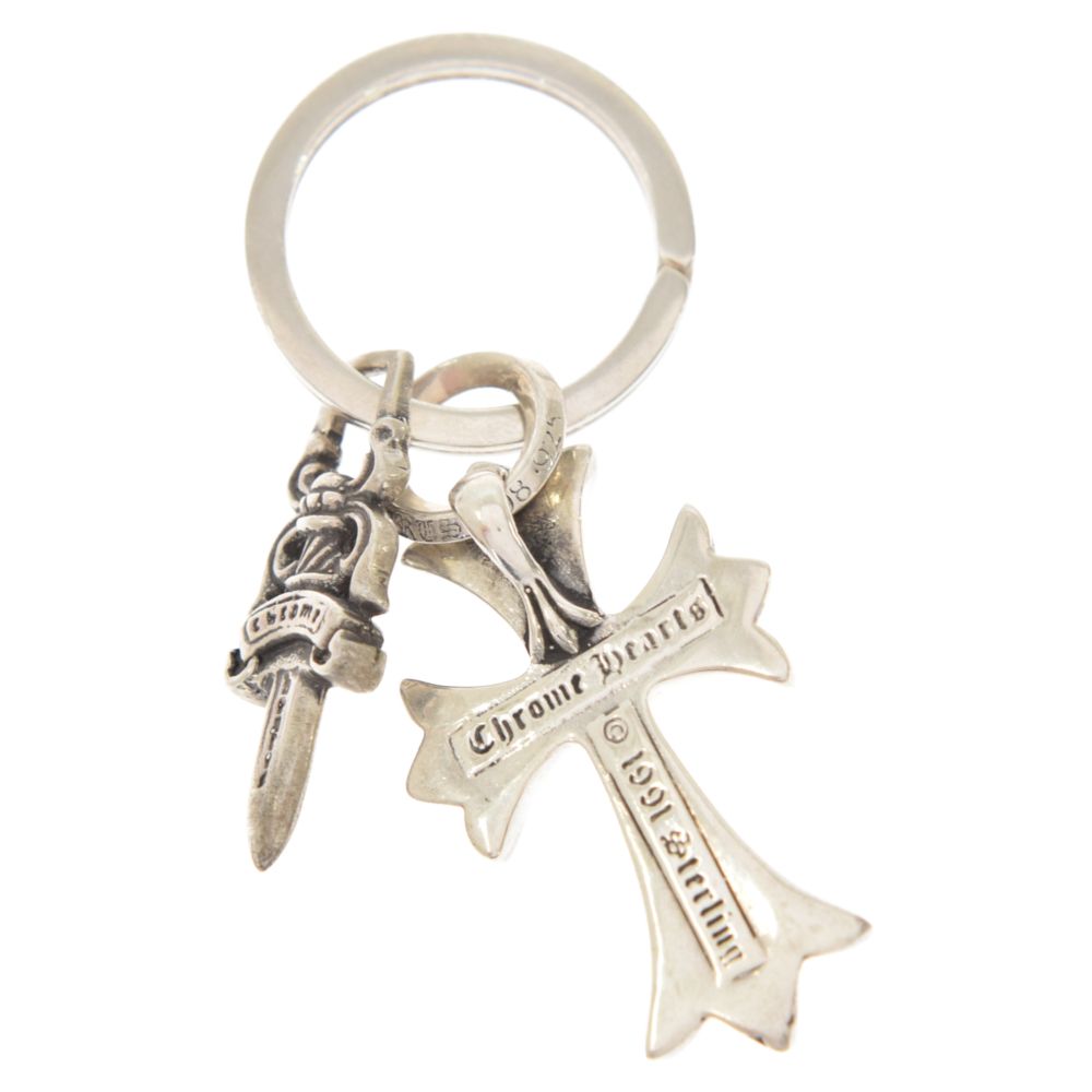 新品未使用　クロムハーツ　SMALL CROSS & #5 DGGR キーリング CHROME HEARTS クロムハーツ SMALL CROSS & #5 DGGR キーリング