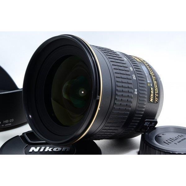 ニコン Nikon AF-S NIKKOR 12-24mm f/4 G ED DX 美品 超広角ズームレンズ 望遠 ズームレンズ 前後キャップ付き